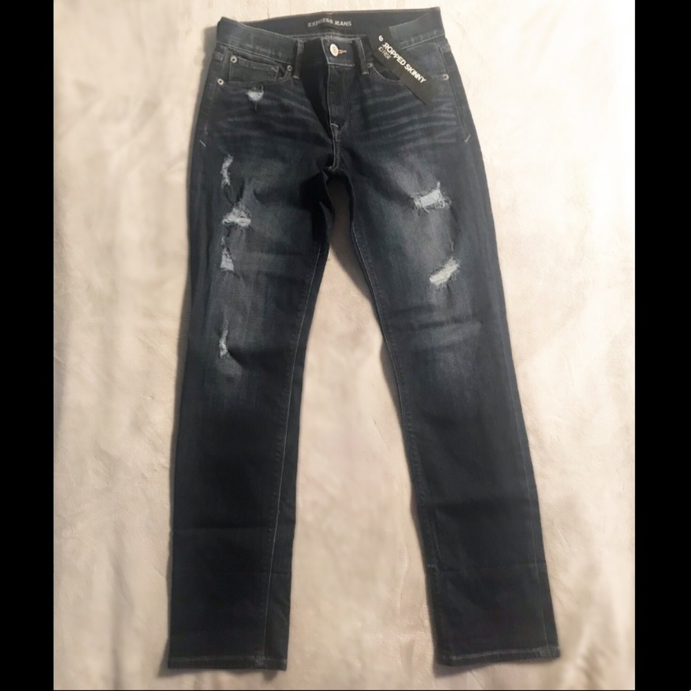 Express Ripped Skinny Jeans - Picture 2 of 8